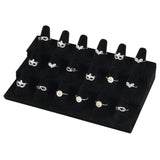 Bocar Black Velvet 18 Finger Ring Display Showcase Organizer Holder Jewelry Storage Counter (18JZZ)