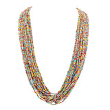 BOCAR Long Multiple Row Handmade Beaded Statement 33" Necklace for Women