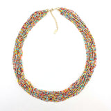 BOCAR Long Multiple Row Handmade Beaded Statement 33" Necklace for Women