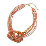 BOCAR Seed Beads Multi-layer Statement Women Strand Collar Necklace