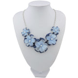 Bocar Newest Acrylic Pendant Collar Flower Statement Choker Necklace for Women