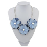 Bocar Flower Statement Choker Necklace for Women Gift