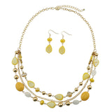 BOCAR Multilayer Colored Glaze Shell Beads Statement Women Chain Necklace