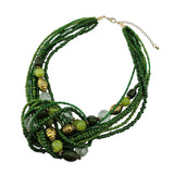 BOCAR Seed Beads Multi-layer Statement Women Strand Collar Necklace