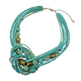 BOCAR Seed Beads Multi-layer Statement Women Strand Collar Necklace