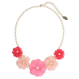 Bocar Newest Acrylic Pendant Collar Flower Statement Choker Necklace for Women