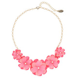 Bocar Newest Acrylic Pendant Collar Flower Statement Choker Necklace for Women