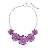 Bocar Newest Acrylic Pendant Collar Flower Statement Choker Necklace for Women